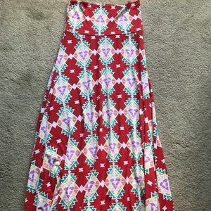 Lularoe XS GUC Vintage Aztec Maxi Skirt